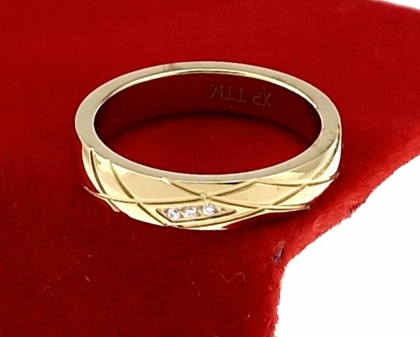 Ring 19,00 mm, goldener Edelstahl