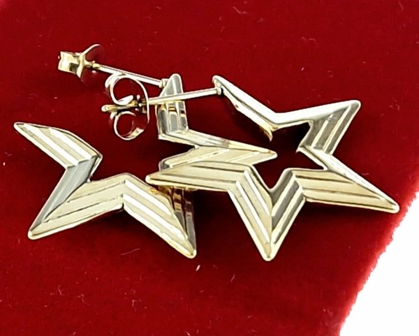 goldene Ohrringe aus Edelstahl