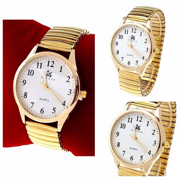 OMAS UHR GOLD GROßE ZAHLEN AUF DEM RADIERGUMMI