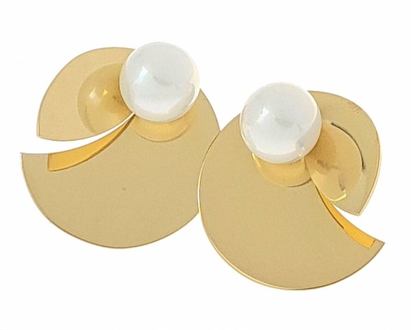 goldene Ohrringe aus Edelstahl