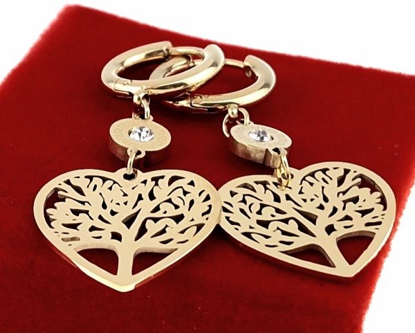 goldene Ohrringe aus Edelstahl