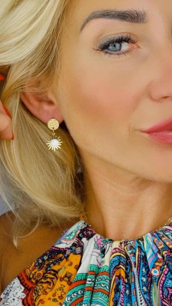 goldene Ohrringe aus Edelstahl