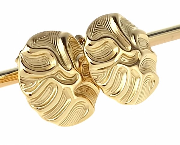 goldene Ohrringe aus Edelstahl