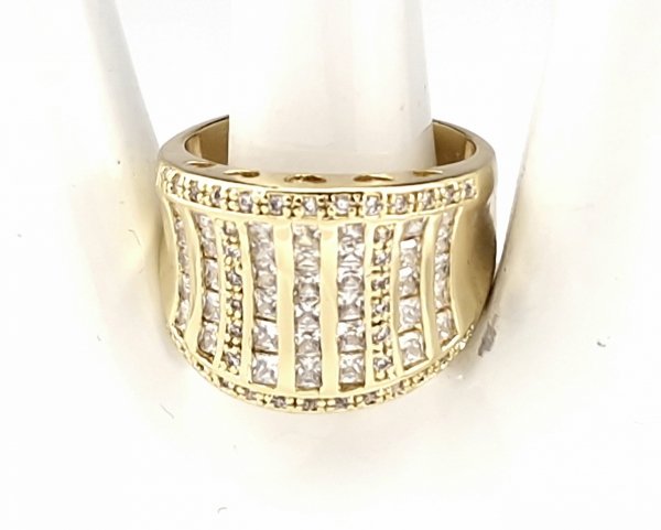 Goldring 18,60 mm. vergoldete Verlobung Xuping