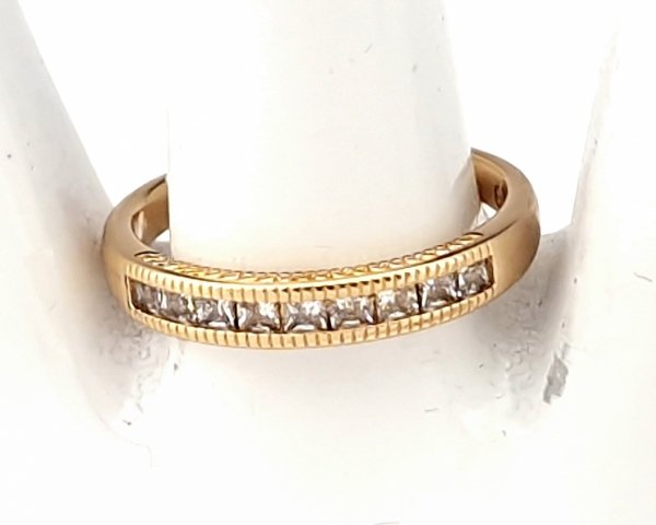 Goldring 18,60 mm. vergoldete Verlobung Xuping