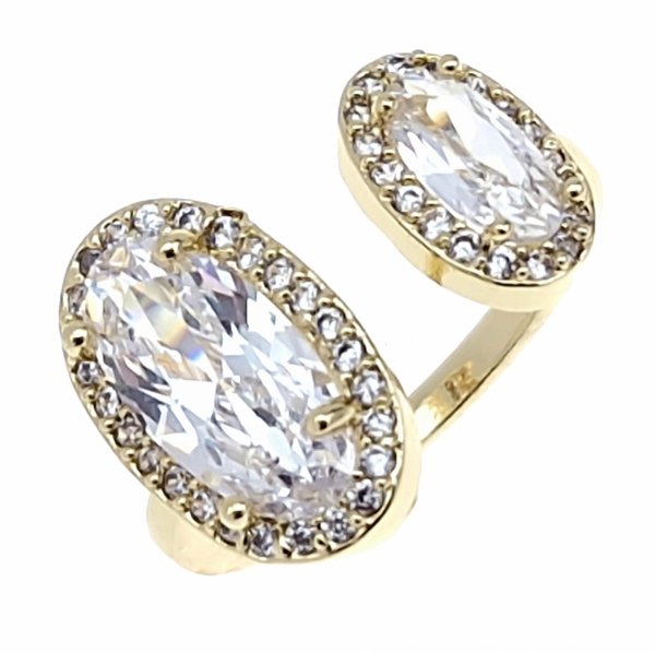 Goldring 17,00 mm. vergoldete Verlobung Xuping