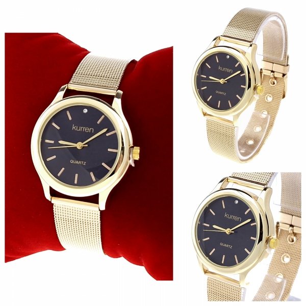 Damenuhr golden kurren Edelstahl
