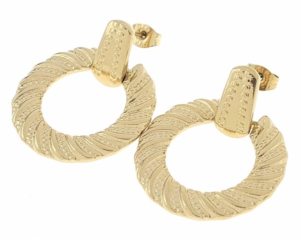 goldene Ohrringe aus Edelstahl
