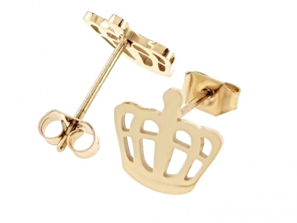goldene Ohrringe aus Edelstahl
