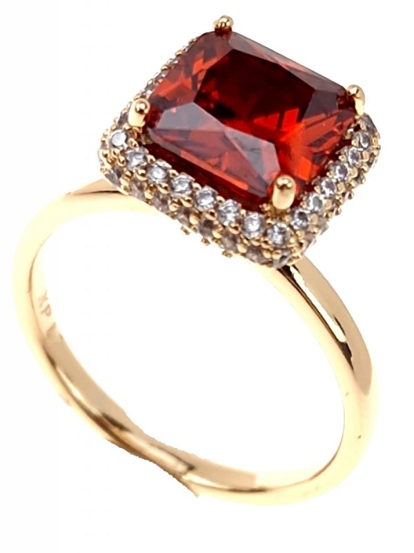 Goldring 18,60 mm. vergoldete Verlobung Xuping