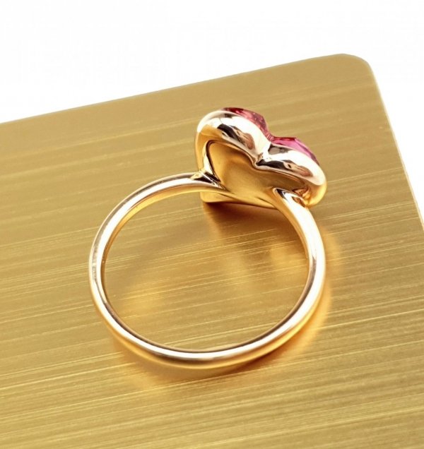 Goldring 18,00 mm. vergoldete Verlobung Xuping