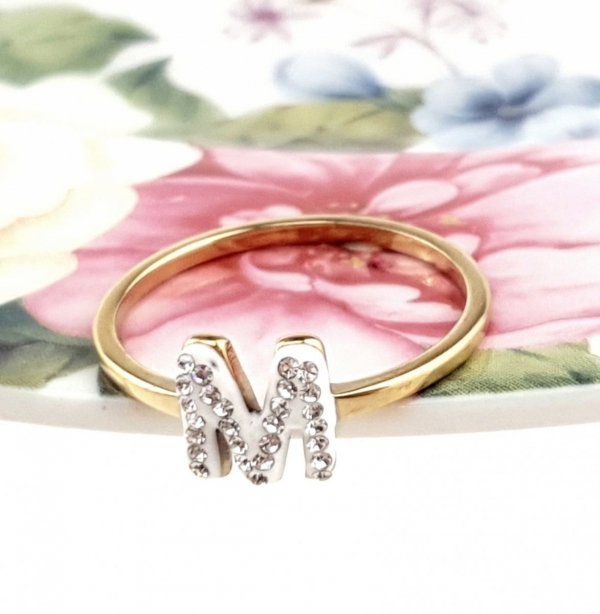 Ring 16,60 mm, goldener Edelstahl