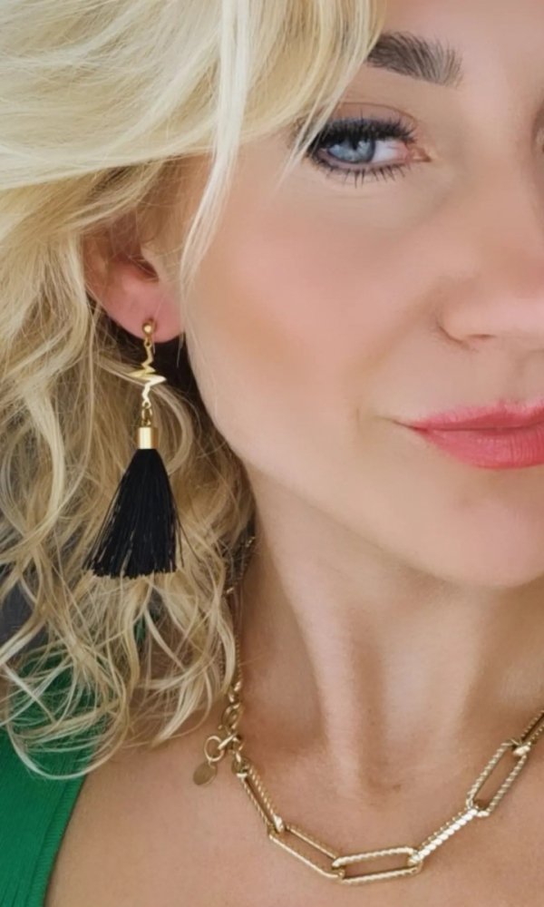 goldene Ohrringe aus Edelstahl