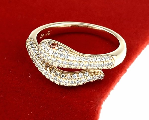Goldring 18,60 mm. vergoldete Verlobung Xuping