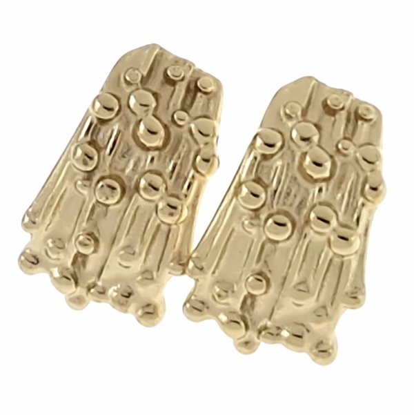 goldene Ohrringe aus Edelstahl