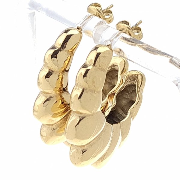 goldene Ohrringe aus Edelstahl