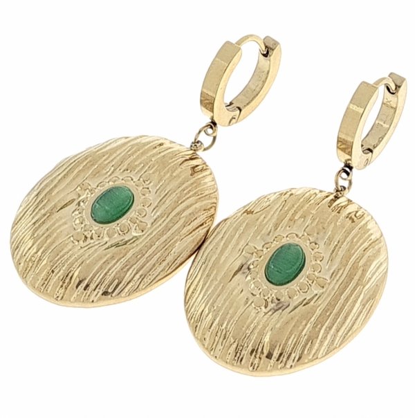 goldene Ohrringe aus Edelstahl