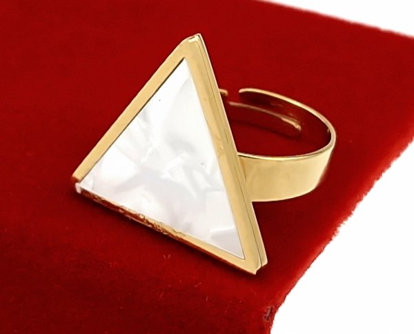Ring 18,30 mm, goldener Edelstahl