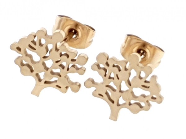 goldene Ohrringe aus Edelstahl