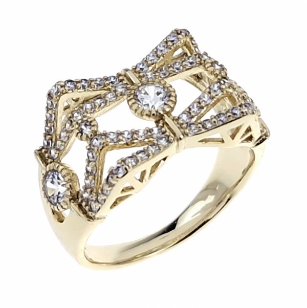 Goldring 18,60 mm. vergoldete Verlobung Xuping
