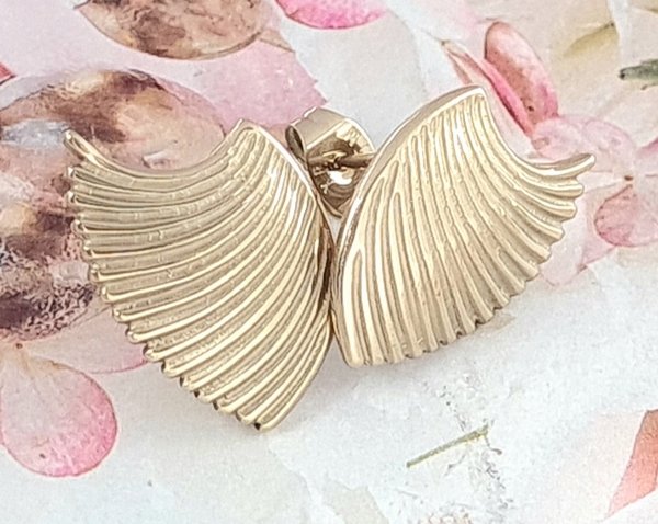 goldene Ohrringe aus Edelstahl