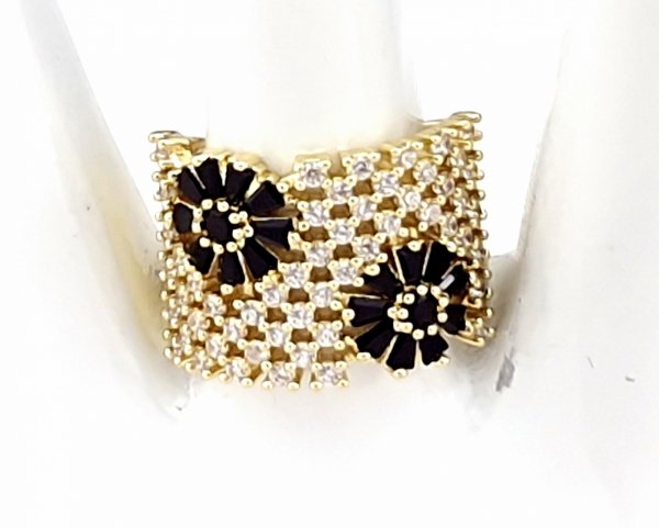 Goldring 17,00 mm. vergoldete Verlobung Xuping