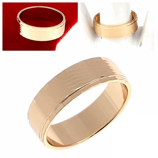 Goldring 18,60 mm. vergoldete Verlobung Xuping