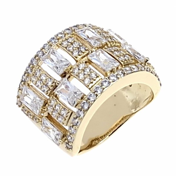 Goldring 18,60 mm. vergoldete Verlobung Xuping