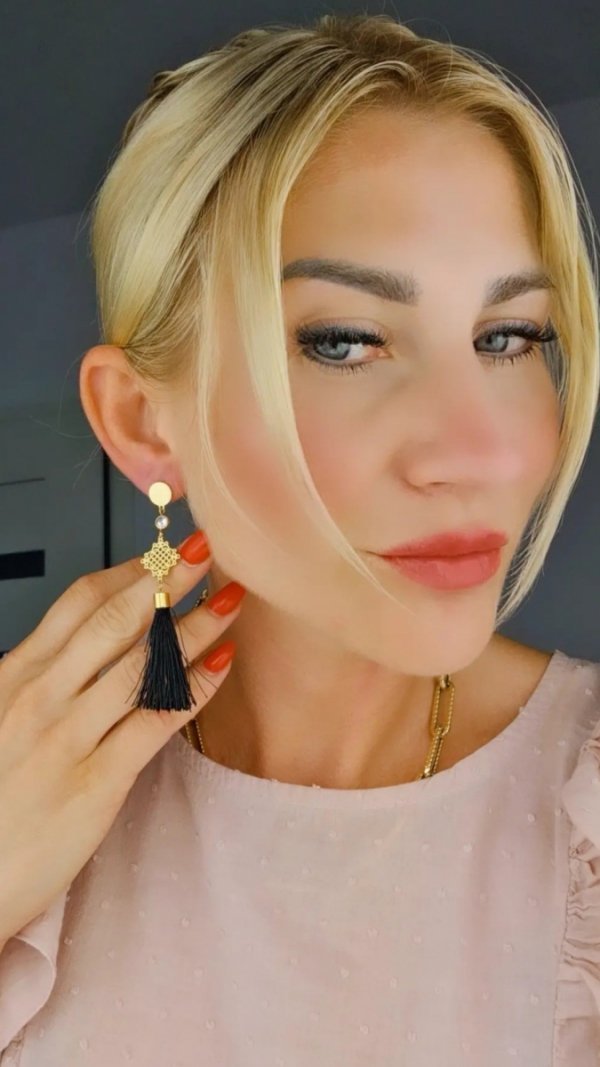 goldene Ohrringe aus Edelstahl