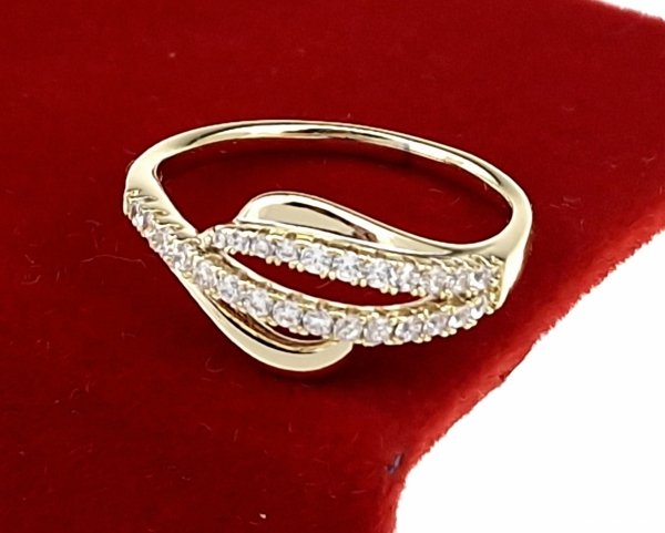 Goldring 18,60 mm. vergoldete Verlobung Xuping