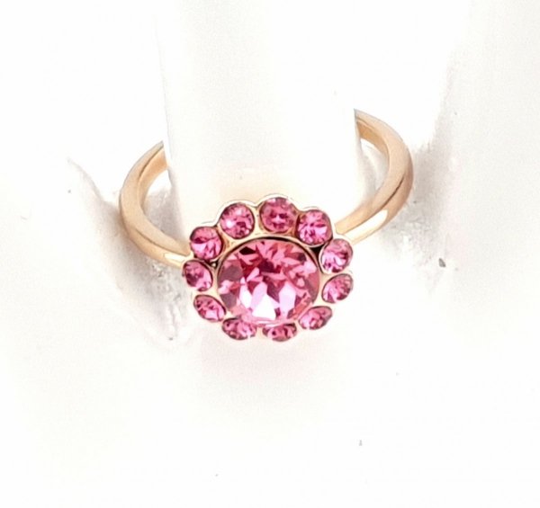 Goldring 18,00 mm. vergoldete Verlobung Xuping