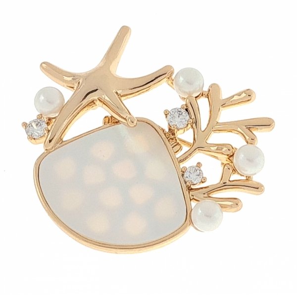 elegante Goldbrosche