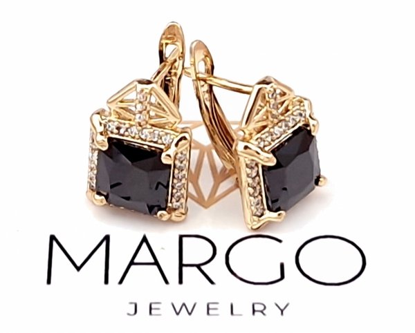 exclusive swarovski gold-plated earrings