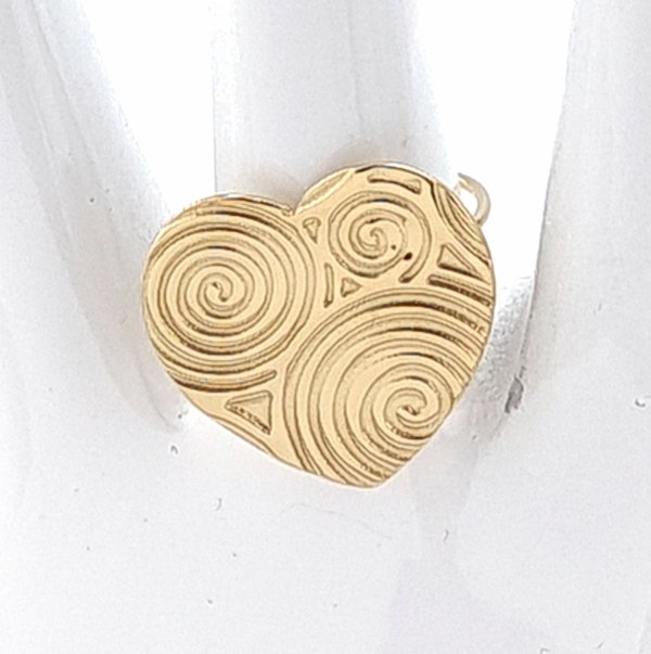 ring 18,30mm gold stainless steel