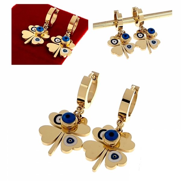 gold earrings made of stainless steel
