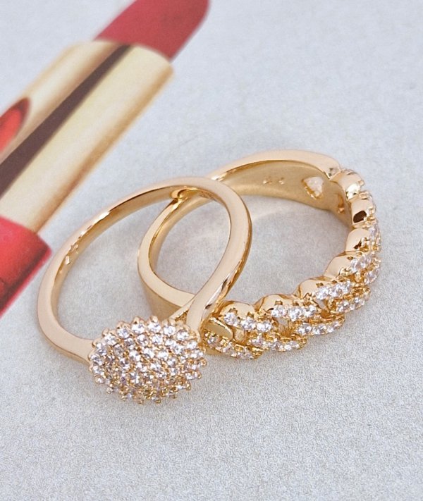 gold ring 18,60mm. gold-plated engagement xuping