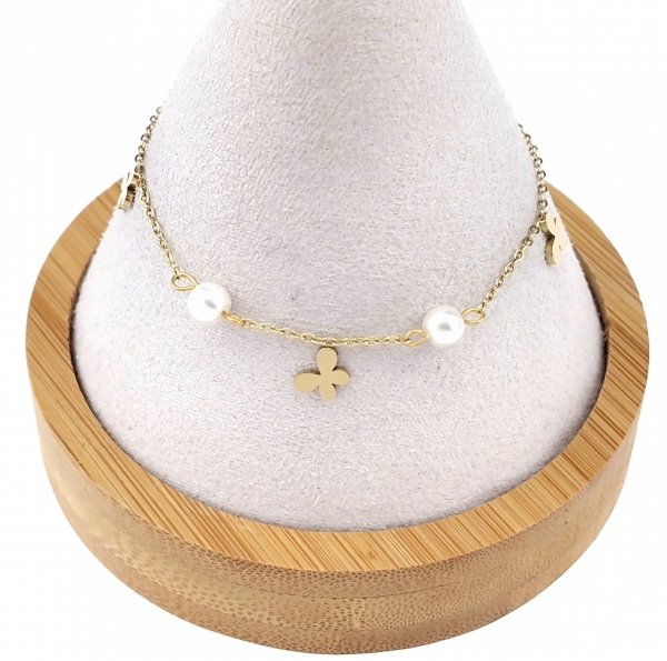 BRACELET GOLD CELEBRITY STAINLESS STEEL