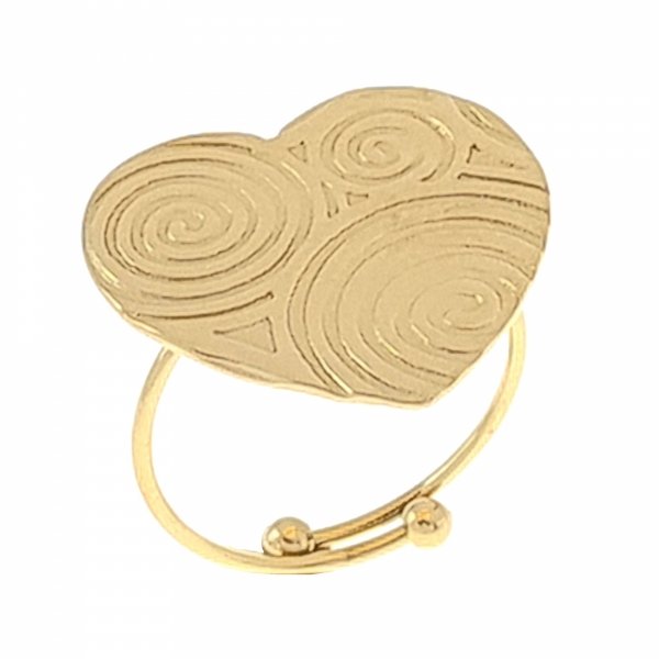 ring 18,30mm gold stainless steel