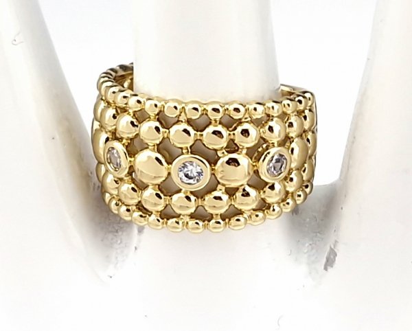 gold ring 18,60mm. gold-plated engagement xuping