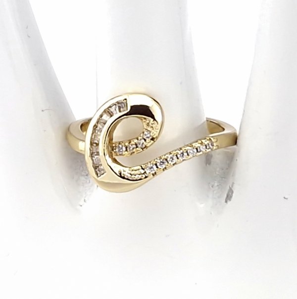 gold ring 18,60mm. gold-plated engagement xuping