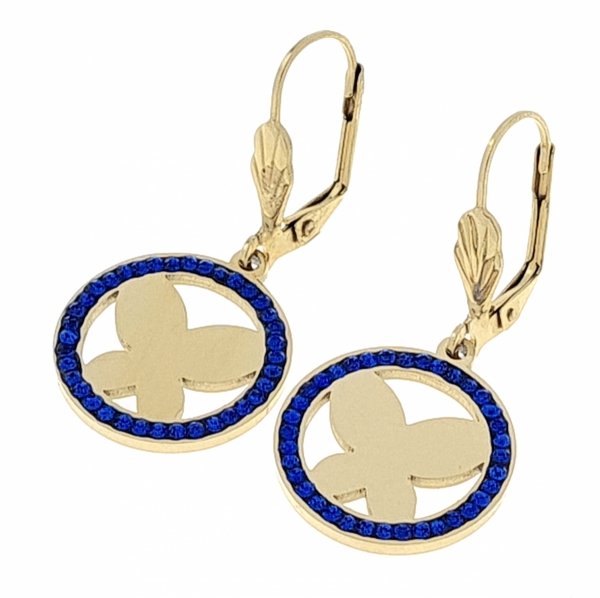 gold earrings made of stainless steel
