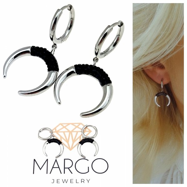 gold earrings made of stainless steel