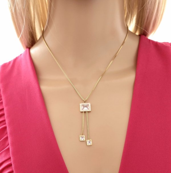 GOLD CHAIN NECKLACE celebrity STAINLESS STEEL