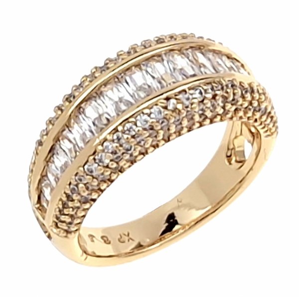 gold ring 18,60mm. gold-plated engagement xuping