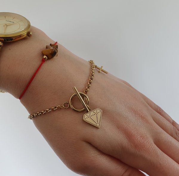 BRACELET GOLD CELEBRITY STAINLESS STEEL