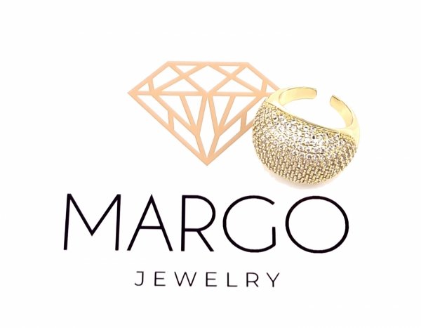 gold ring 17,00mm. gold-plated engagement xuping