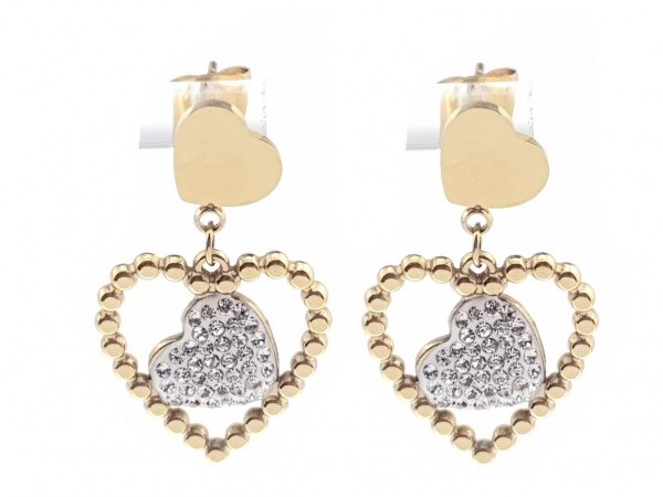 EARRINGS SILVER STAINLESS STEEL CELEBRITY