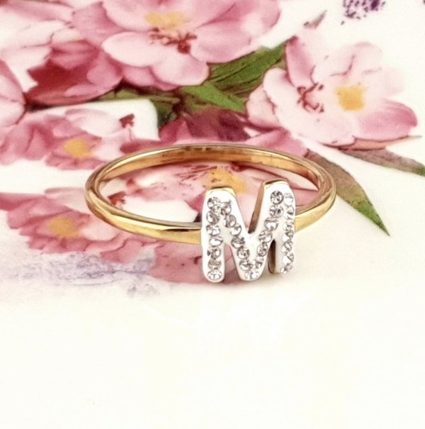 ring 19,30mm gold stainless steel