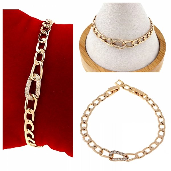 gold bracelet for a gold-plated leg