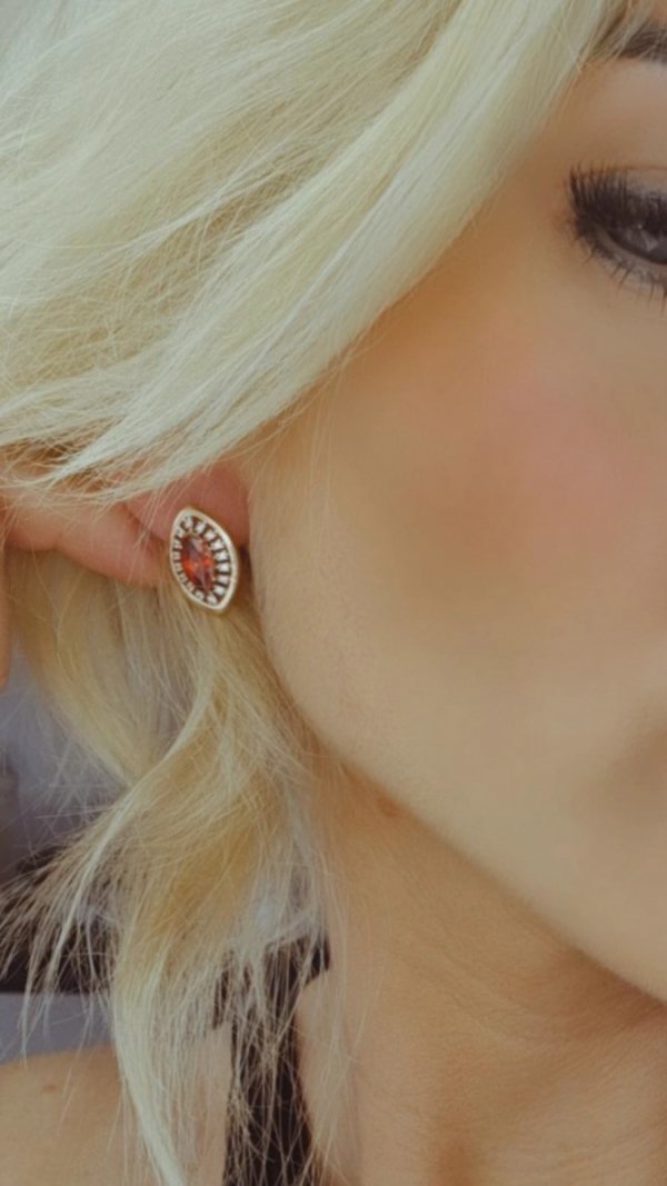 gold plated earrings with exclusive cubic zirconia